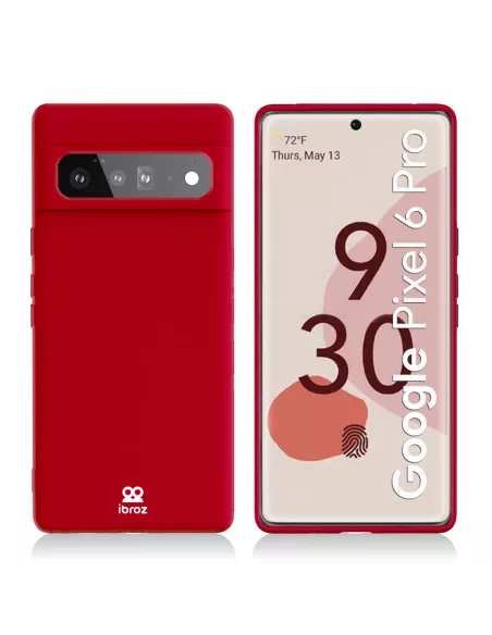 Google Pixel 6 Pro Coque Liquid Silicone - Rouge | Ibroz