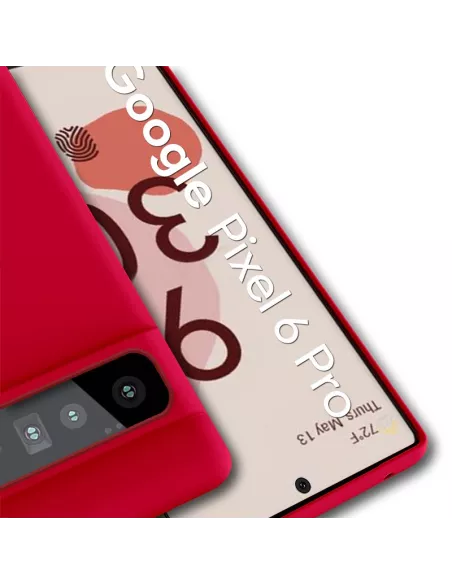 Google Pixel 6 Pro Coque Liquid Silicone - Rouge | Ibroz