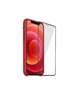 iPhone 12 Mini Coque Liquid Silicone + Verre trempé - Rouge | Ibroz 2