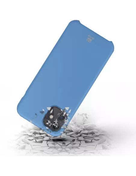 iPhone 12, 12 Pro Coque Liquid Silicone + Verre trempé - Bleu Ciel ...
