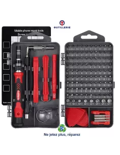 Coffret 122 outils de précision réparation smartphones, ordinateurs...