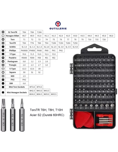 Set of 122 precision repair tools for smartphones, computers...