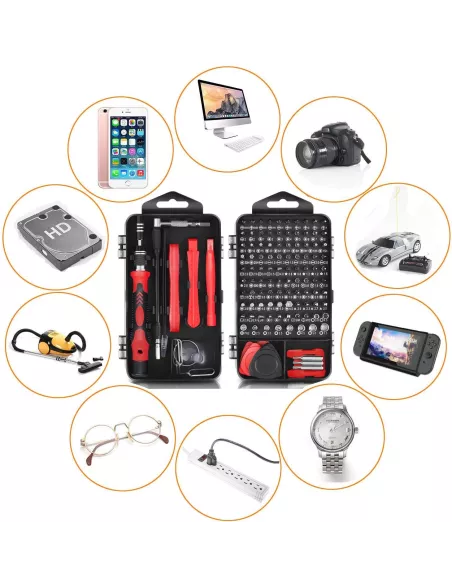 Set of 122 precision repair tools for smartphones, computers...
