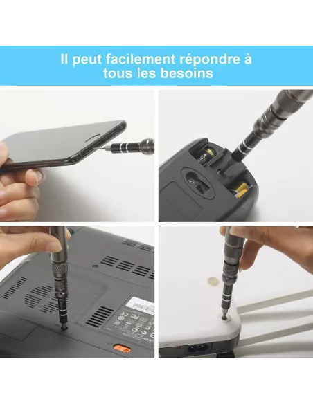 Coffret 135 outils de précision en cier - Réparation smartphones, o...