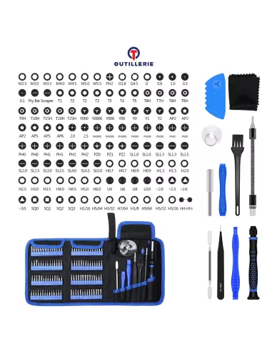 Kit of 126 precision steel tools - Smartphone repair...
