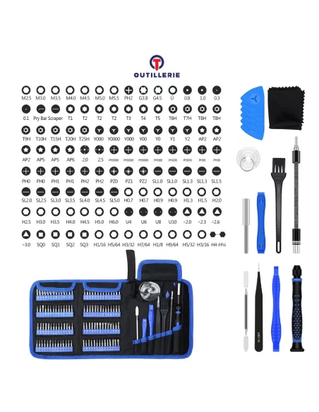 Trousse de 126 outils de précision en acier - Réparation smartphone...