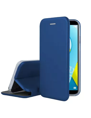 Honor 9 Lite Etui cuir folio CLAM - Bleu Cosmos | Ibroz