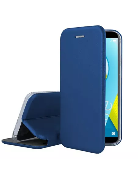 Honor 9 Lite Etui cuir folio CLAM - Bleu Cosmos | Ibroz