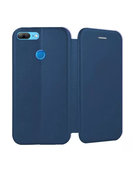Honor 9 Lite Etui cuir folio CLAM - Bleu Cosmos | Ibroz