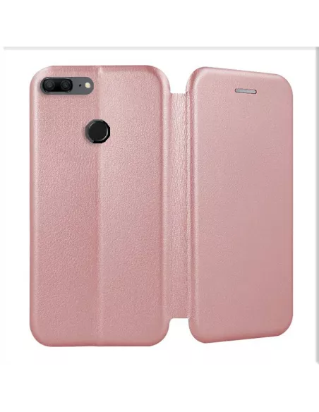 Honor 9 Lite Etui cuir folio CLAM - Rose Gold | Ibroz