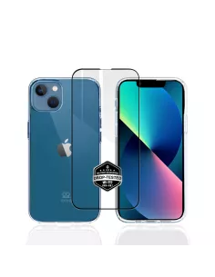 iPhone 13 Mini Cover Bayer Antichoc Ultra Transparente + Verre Trem...