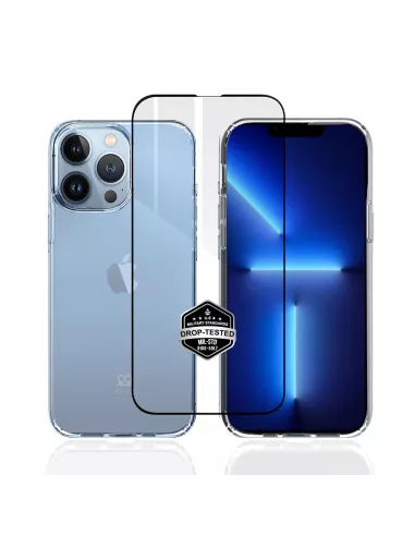 iPhone 13 Pro Coque Bayer Antichoc Ultra Transparente + Verre Tremp...