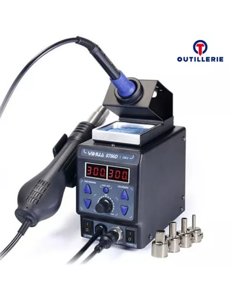 Station de soudure 700W - ESD 2 en 1 Soudage/Dessoudage et Air Chau...