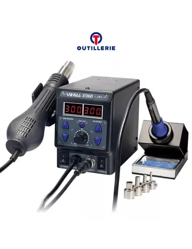 Station de soudure 700W - ESD 2 en 1 Soudage/Dessoudage et Air Chau...