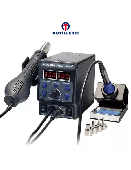 Soldering station 700W - ESD 2 in 1 Soldering/Welding and Hot Air...