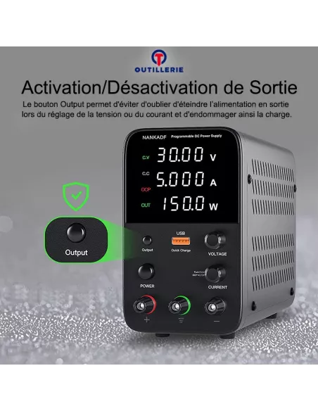 Station d'alimentation Atelier de réparation avec Affichage LED - 0...