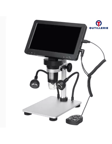 Microscope USB Numérique 1200X - 12 MPx - Vidéo 1080 FHD, lampes LE...