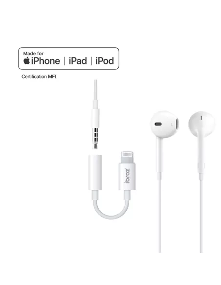 Lightning adapter for 3.5mm jack headphones to iPhone, i...