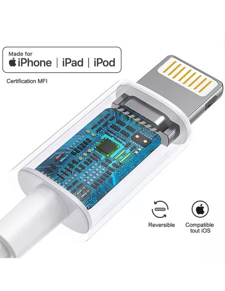 Lightning adapter for 3.5mm jack headphones to iPhone, i...