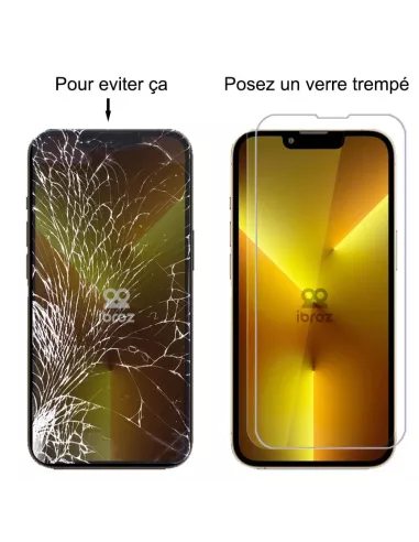Lot de 3 Protections écran pour iPhone 13 Pro Max en verre trempé -...