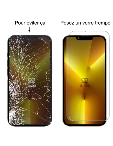 Set of 3 screen protectors for iPhone 13 Pro Max in tempered glass -...