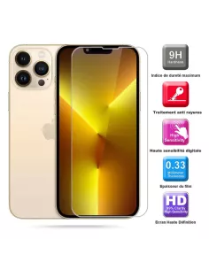 ibroz-Lot of 3 tempered glass screen protectors for iPhone 13 Pro Max - 9H 2