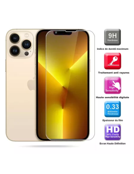 Lot de 3 Protections écran pour iPhone 13 Pro Max en verre trempé -...