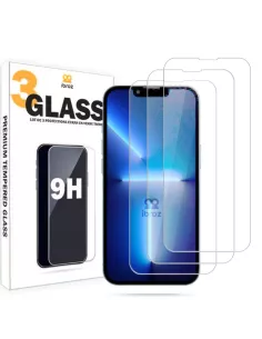 Set of 3 tempered glass screen protectors for iPhone 13 / 13 Pro ...