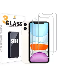 Lot de 3 Protections écran pour iPhone 11 en verre trempé - 9H | Ibroz