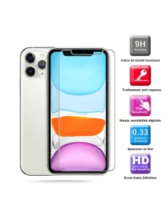 Set of 3 iPhone 11 screen protectors in tempered glass - 9H | Ibroz 2