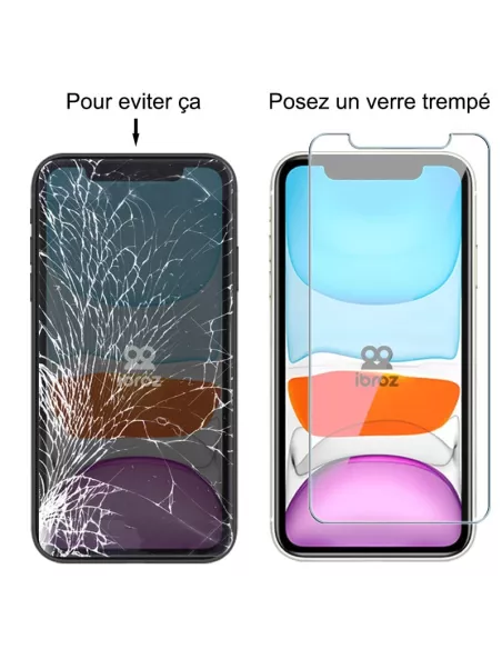 Lot de 3 Protections écran pour iPhone 11 en verre trempé - 9H | Ibroz
