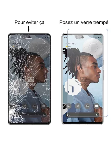Lot de 3 Protections écran pour Google Pixel 6 en verre trempé - 9H...