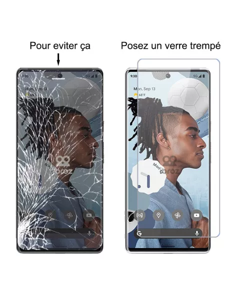 Lot de 3 Protections écran pour Google Pixel 6 en verre trempé - 9H...