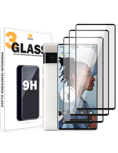 Set of 3 tempered glass screen protectors for Google Pixel 6 Pro ...