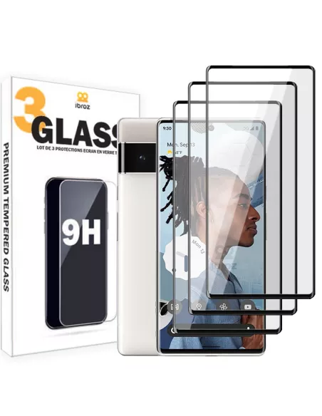 Set of 3 tempered glass screen protectors for Google Pixel 6 Pro ...