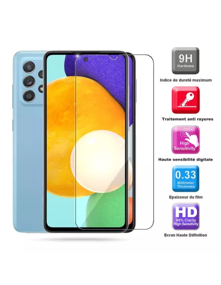 Lot de 3 Protections écran pour Samsung Galaxy A52 en verre trempé ...