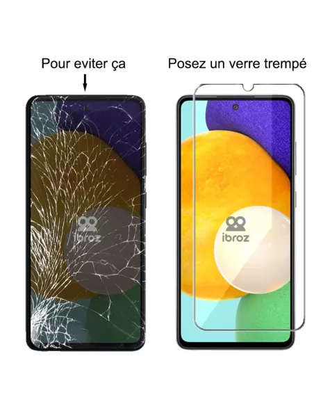 Lot de 3 Protections écran pour Samsung Galaxy A52 en verre trempé ...
