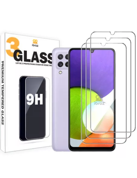 Set of 3 screen protectors for Samsung Galaxy A22 (4G) in tr...