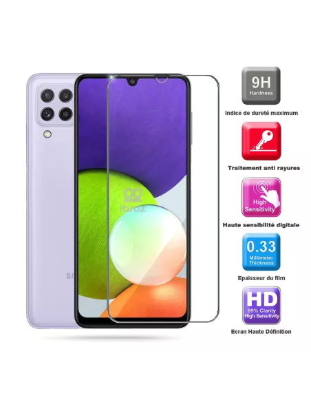 Set of 3 screen protectors for Samsung Galaxy A22 (4G) in tr...