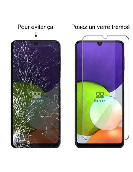 Set of 3 screen protectors for Samsung Galaxy A22 (4G) in tr...