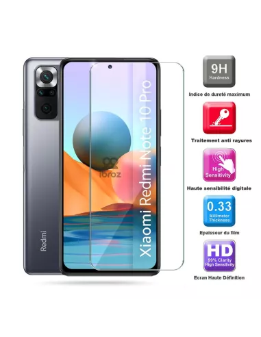 Lot de 3 Protections écran pour Xiaomi Redmi Note 10 Pro en verre t...