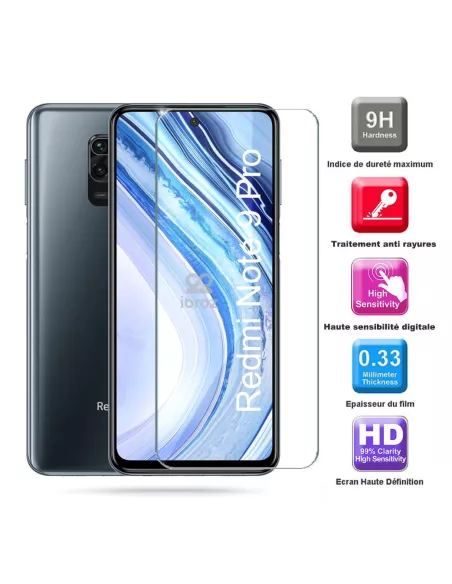 Set of 3 screen protectors for Xiaomi Redmi Note 9 Pro in tr...