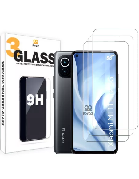 Set of 3 screen protectors for Xiaomi Mi 11 Lite Pro in tempered...