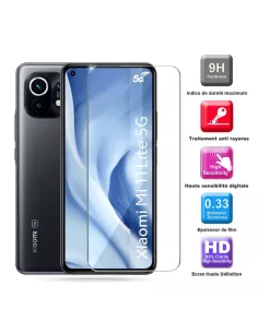 Lot de 3 Protections écran pour Xiaomi Mi 11 Lite Pro en verre trem... 2