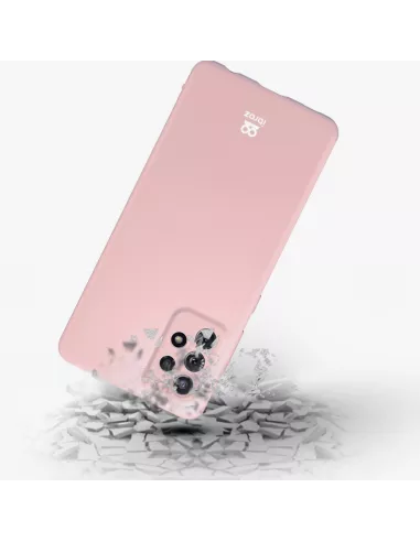 LSR Case Samsung A52/A52s Liquid Silicone + 9H Tempered Glass - Ros...