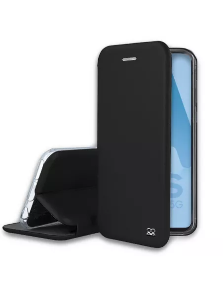 Samsung A52/A52s - Folio Clam Leather Case + 9H Tempered Glass - Black | ...