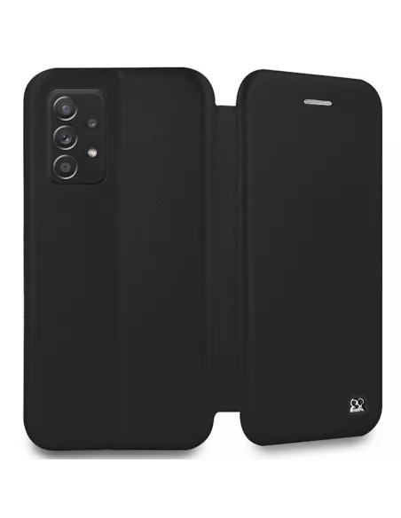 Samsung A52/A52s - Folio Clam Leather Case + 9H Tempered Glass - Black | ...