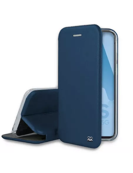 Samsung A52/A52s - Etui Cuir Folio Clam + Verre Trempé 9H - Bleu | ...