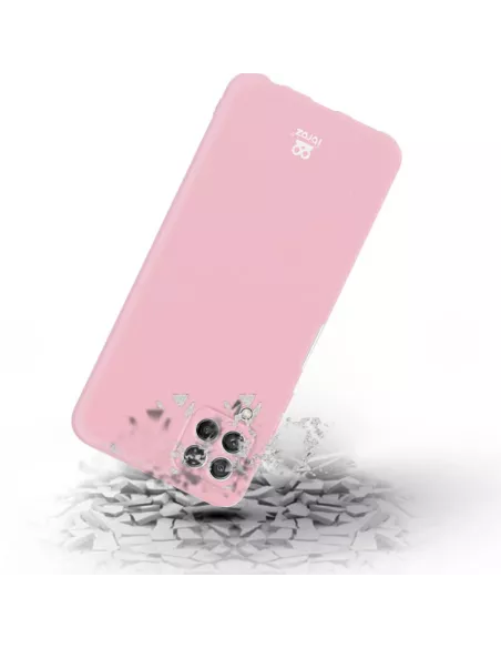 LSR Case Samsung A22 (4G) Liquid Silicone + 9H Tempered Glass - Ros...