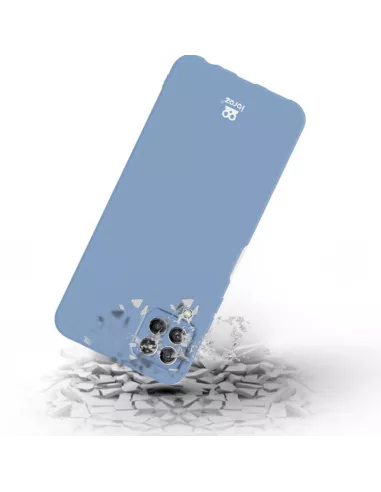 Coque LSR Samsung A22 (4G) Liquide Silicone + Verre trempé 9H - Ble...